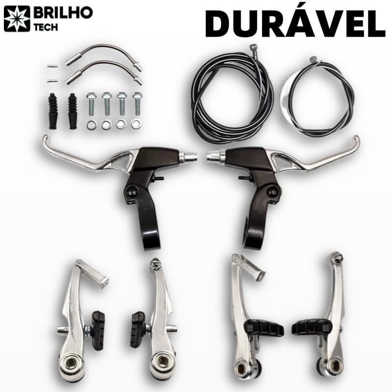 Kit de Freio V-brake Orbital Aluminio C/ Maçaneta Tipo Logan