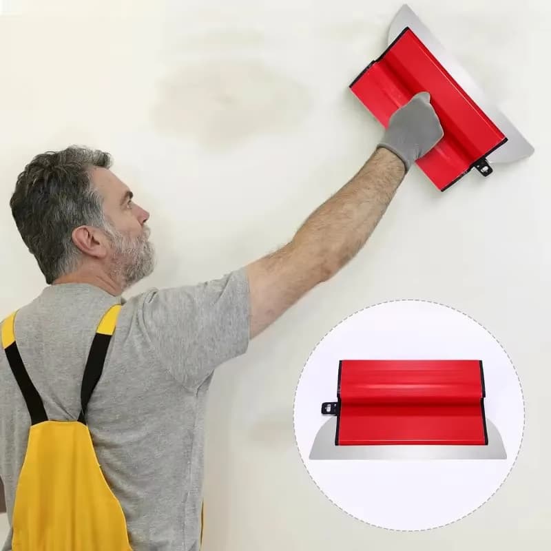 60/40/25cm Desempenadeira Aço Inox Para Massa Corrida Gesso Com Lâminas Substituíveis Economize Esforço