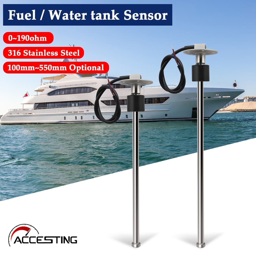 Sensor de Nível de Combustível 0-190 Ohm, 100~550mm, Universal para Carros e Barcos