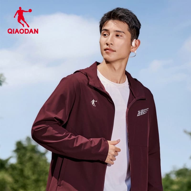 Jaqueta Masculina Qiaodan Feiying Tecido De Secagem Rápida Leve Stretch De Corrida QXBFD3253018 * & -