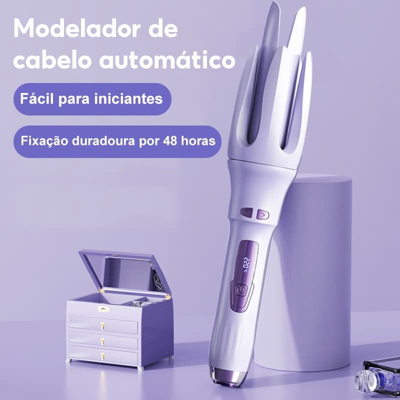 Modelador de Cachos Ferro Ondulação Automático 110v e 220v Bivolt Aquecimento Rápido 160-220℃