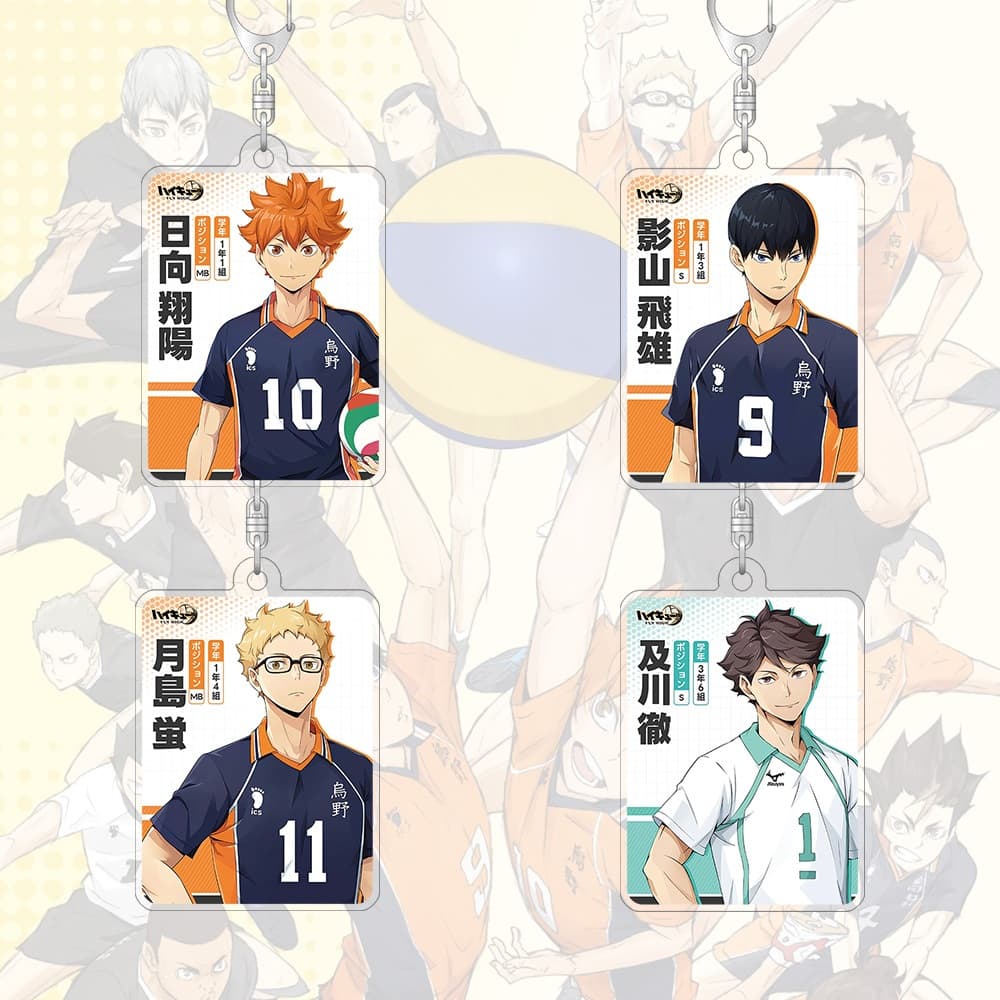 Chaveiro Acrílico Hinata Tsukishima Kei Kageyama Haikyu Amine Dos Desenhos Animados Bonito Sacos Decorativos Mochila Peq