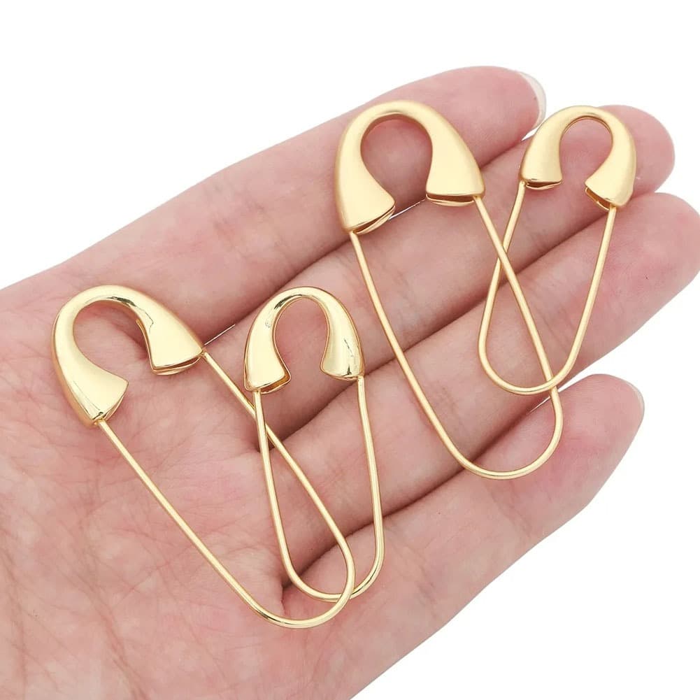 5 Pçs Mochilas De Ouro Pino Roupas Segurança Fixa Resistente Com Furo DIY Jóias Broches Metal Para Artesanato Pequenas