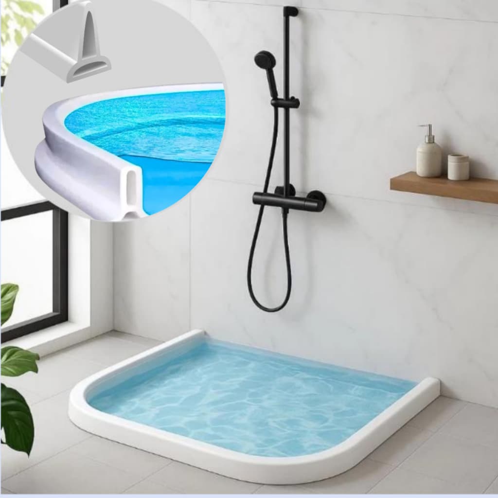Barreira de Agua Retenção em Silicone Vedação Area Molhada Banheiro Box