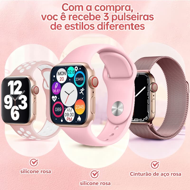 Smartwatch Watch 10 Ultra Plus Giveaway Três Pulseiras Presentes