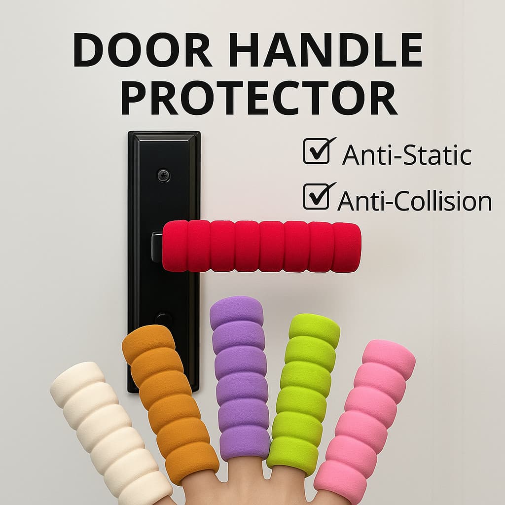 Capa De Silicone Espessada Para Maçaneta De Porta , Anti-Colisão , Antiestática , Protetor De Quarto , Banheiro , Segura