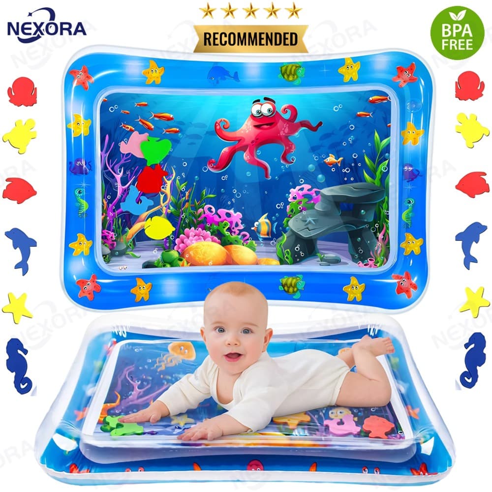 Tapete Infantil Bebê Inflável Água Atividades Sensorial Almofada Menino e Menina