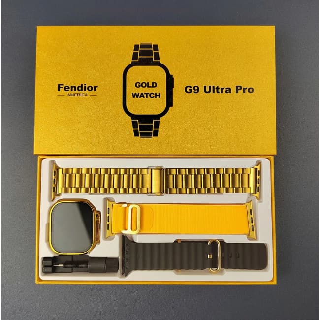Novo relógio inteligente dourado três em 1 Kit lembrete de mensagem chamada Bluetooth pronto estoque Saint Paulo
