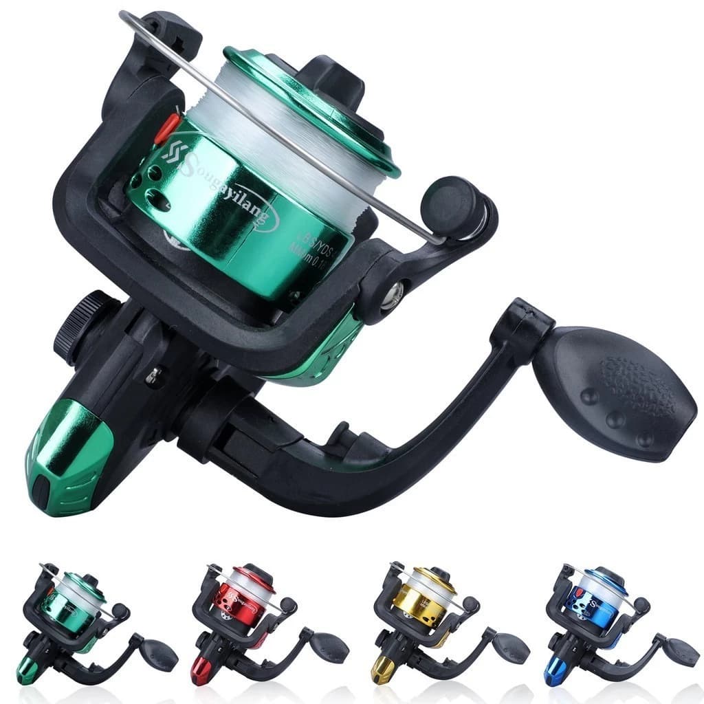 Carretel de Pesca Espinada 4 Cores Pesca Cabo Colapsível 5.2:1 3BB Carretel de Pesca Esquerda/Direita Intercambiável!!