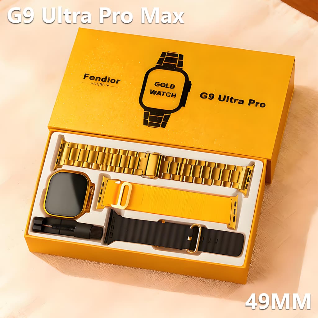 2026 G9 Ultra Pro Gold Wireless Smartwatch Bluetooth Chamada Homens Mulheres Série Esportiva PK HK9PRO/HK8PROMAX