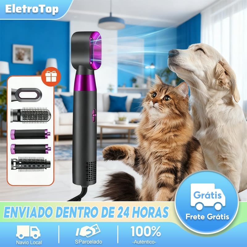 5 Em 1  Secador De Cabelo Para Animais De Estimação Rápido , Silencioso E Perfeito