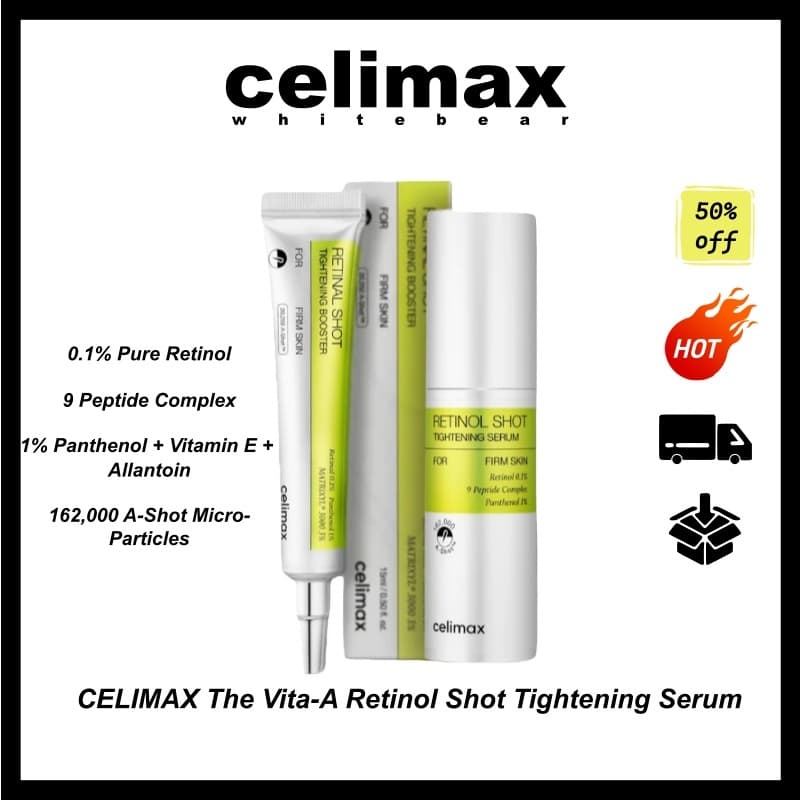 5.5celimaxthe Vita-A Recional Shot Tighting Bosster 15ml-Retinol Serum 30ml/Aperte Pele/Antienvelhecimento