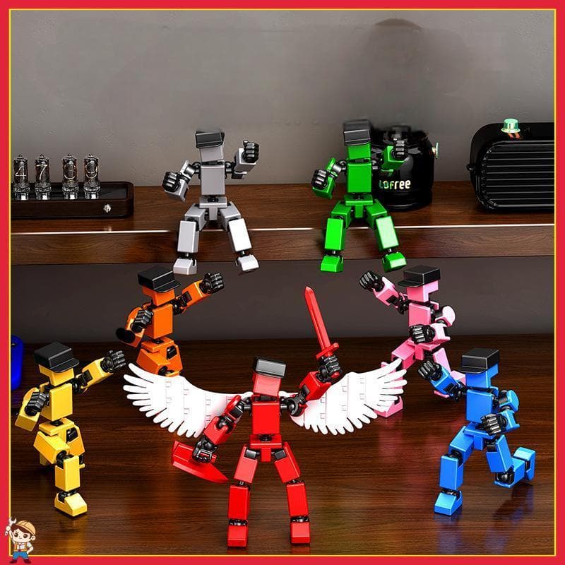 Bonecos de ação Lucky 13 impressos em 3D Modelo de montagem 13 Brinquedos articulados