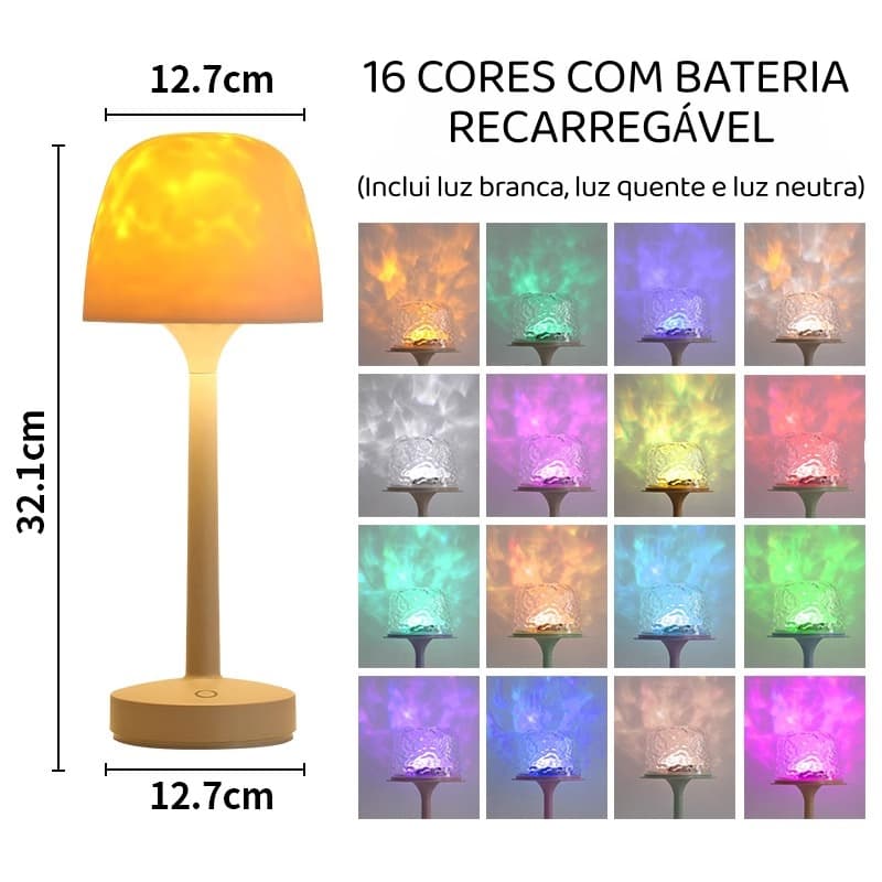 Luminária LED RGB com Controle Remoto USB 16 Cores Luz Decorativa Multicolorida Natal Presente