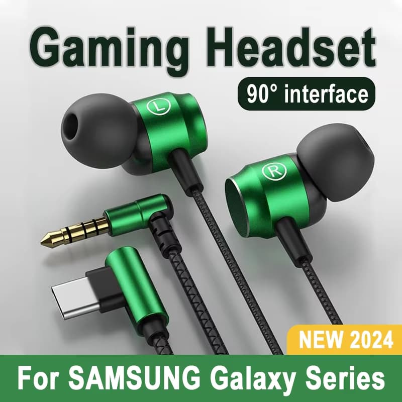 2 Pçs Metal Magnético Jogos Fones De Ouvido Tipo-C/3.5MM AUX 9D Surround Alta Fidelidade Graves Pesados Música Fone Para