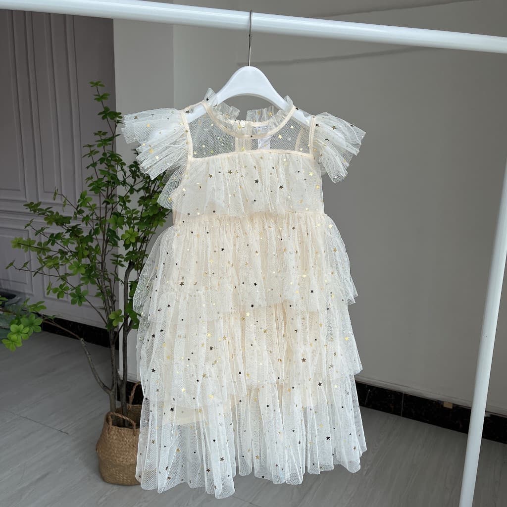 Vestido De Princesa Para Meninas/Tutu Com Lantejoulas/Estrela Festa De Aniversário/Casamento De 3 A 8 Anos