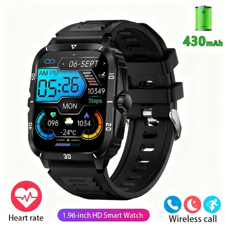Smartwatch Relógio Inteligente KT71 Ultra 1.96 HD Tela Grande Digital Masculino Feminino