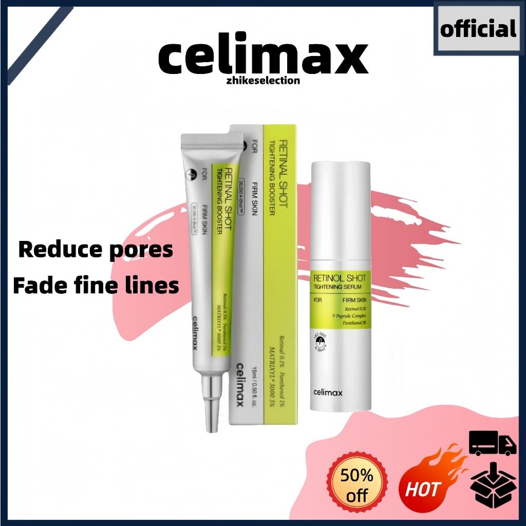 7.7 [CELIMAX] Conjunto VITA-A (RETINAL SHOT TIGHTENING BOOSTER 15ml + Soro De Aperto RETINOL 30mL)