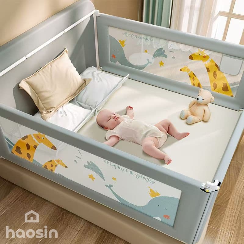 Barreira Anti Queda para Cama de Bebê Criança Proteção Segura Previne Queda na Cama