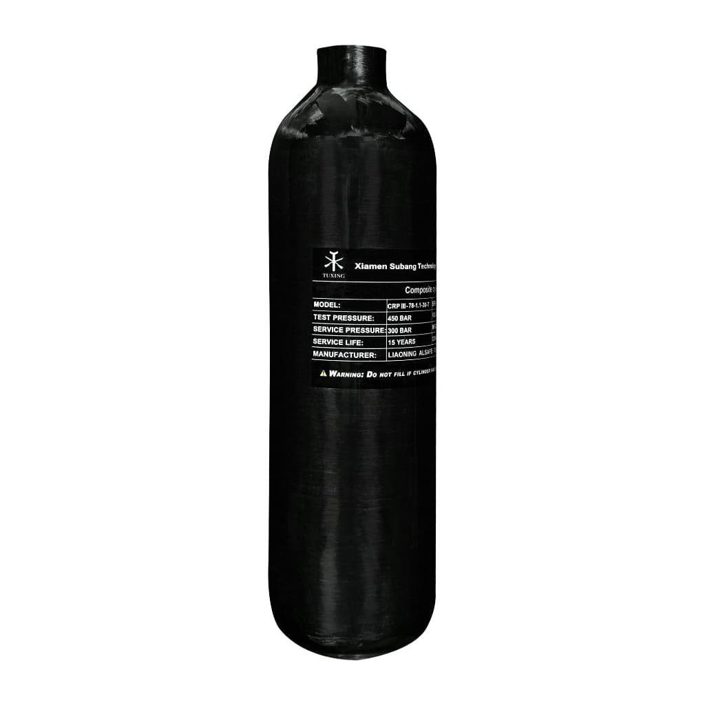TUXING 300Bar 1.1L 1100CC Cilindro De Fibra De Carbono HPA Tanque Mergulho De Alta Pressão M18*1.5