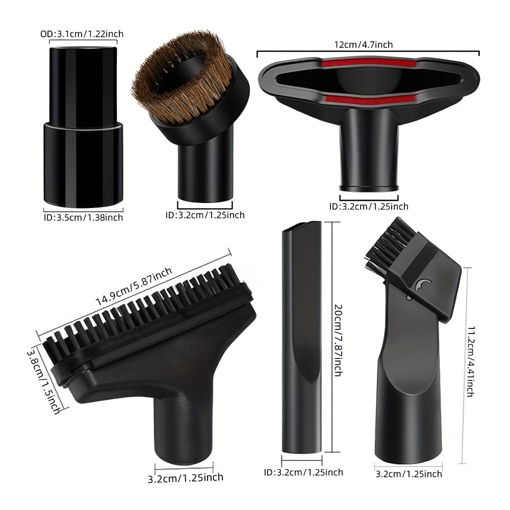 Kit 6 Bico Bocal Escova Para Aspirador  Kit Acessorios Bicos Adaptador Para Aspirador de Pó Convencional SÓ APARELHOS