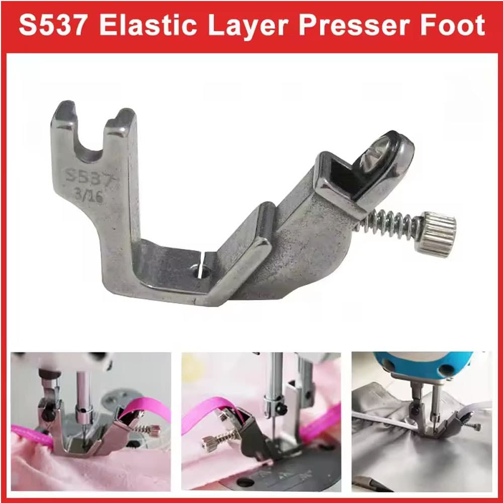 Pés De Costura Lockstitch S537 , Guia Direito Multifuncional Dobrado Plissado Enrugado Calcador , De Faixa Elástica Indu