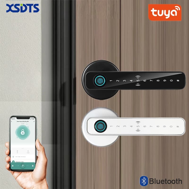 Maçaneta Inteligente Para Fechadura De Porta Com Impressão Digital , Casa , Apartamento , Cartão Chave , Teclado , Entra