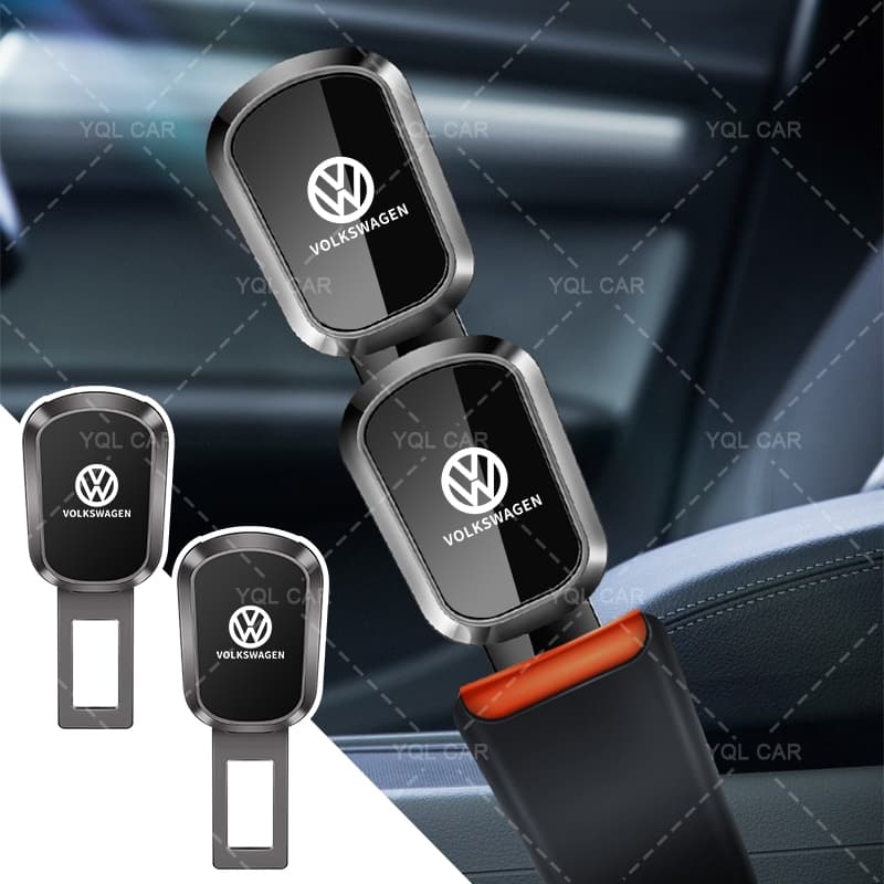 1/2 Pçs Liga Fivela De Cinto De Segurança Do Carro Logotipo Extensor Trava Para VW Volkswagen Jetta MK5 Golf Passat 3B7