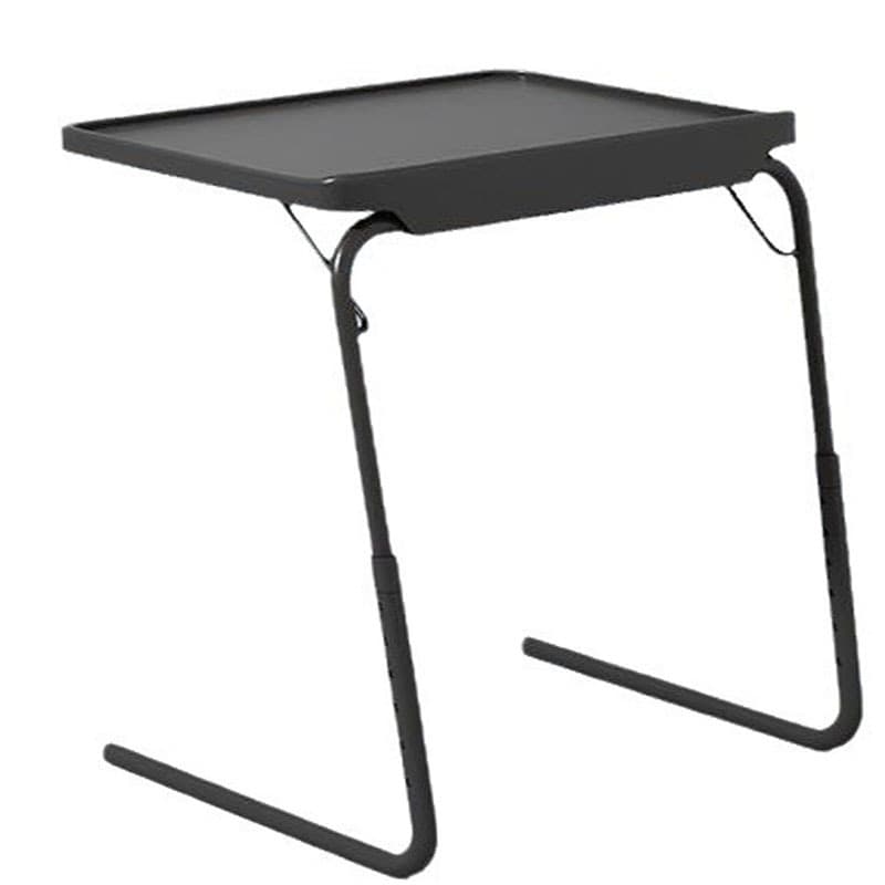 Mesa Dobrável Preta 5 em 1 Estilo Minimalista Plástico Mesa para Notebook TV e Lado da Cama