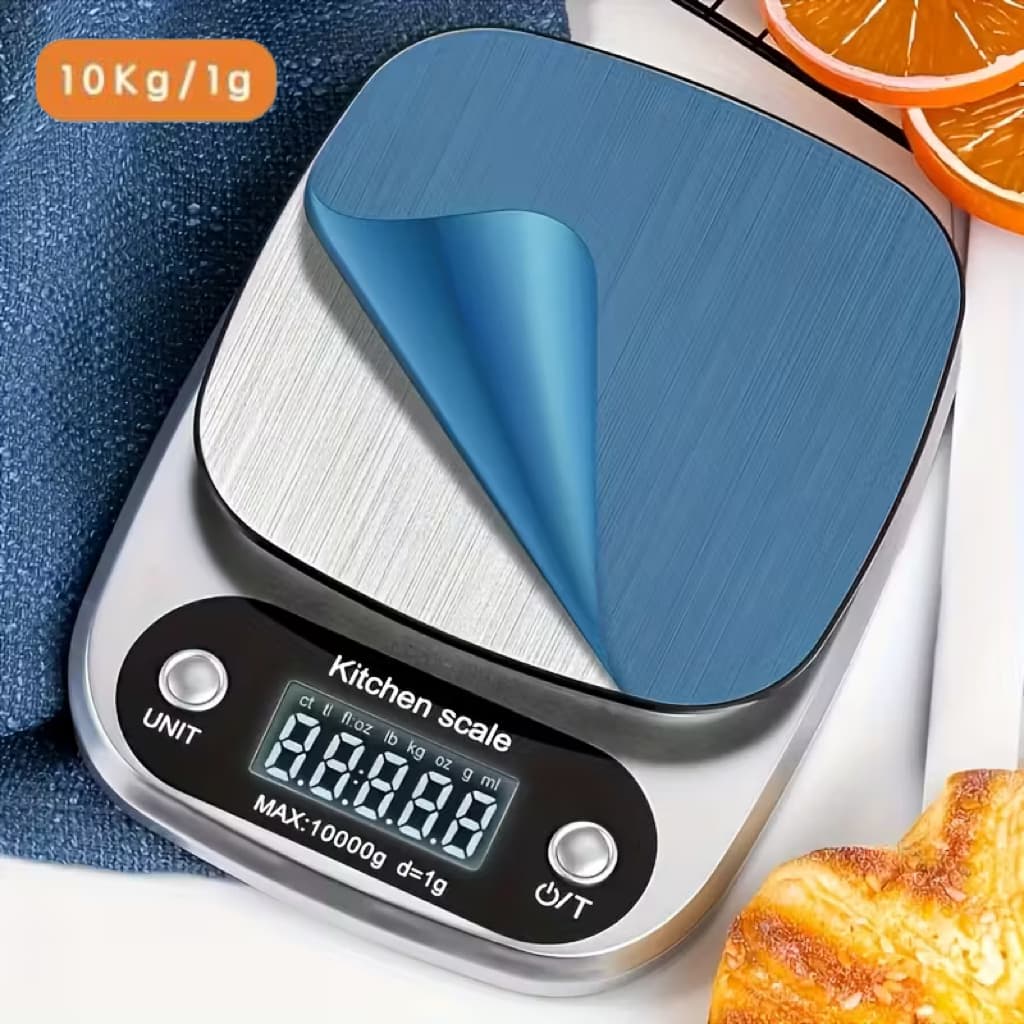 Balança digital 10kg/1g Teclado De Aço Inoxidável Para Pesagem De Alimentos , Café , Bateria AAA , Equipamento De Cozime