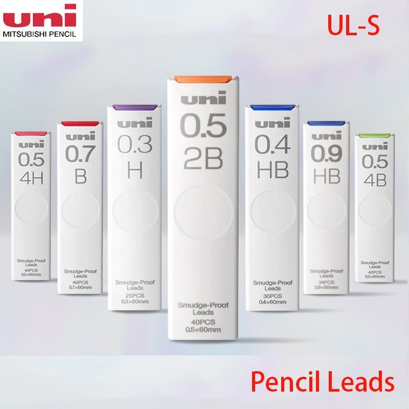 1 Pcs Japão Uni Mecânico Lápis Recarga Leva UL-S 0.5mm Antifouling HB/2B