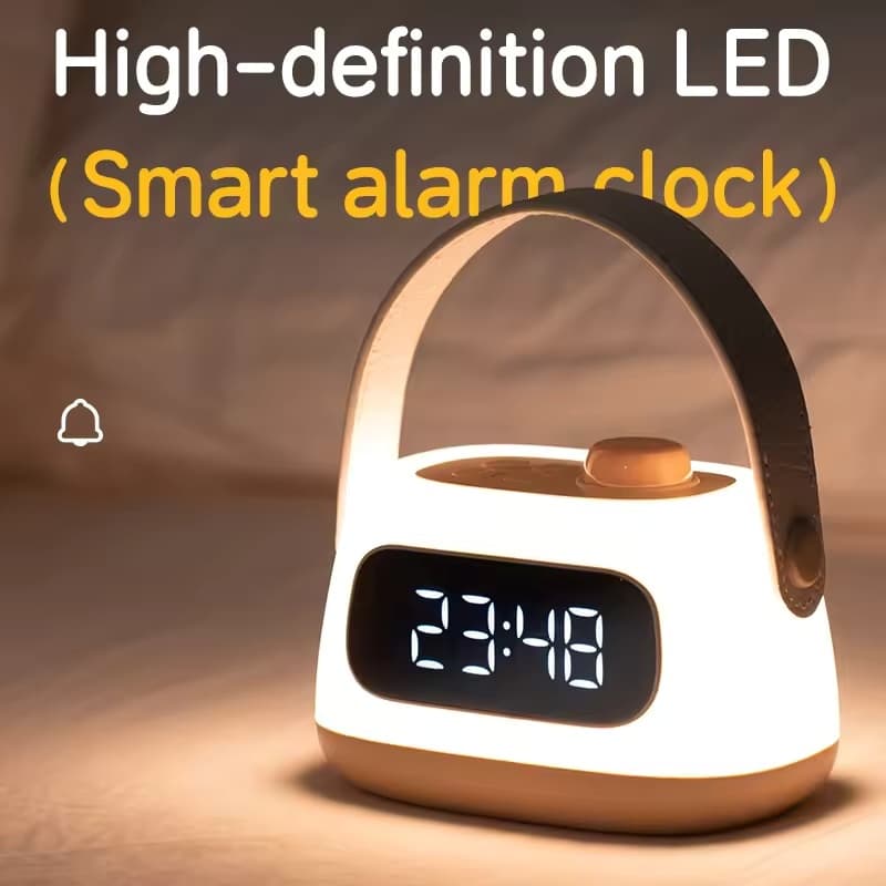 Despertador Portátil Lâmpada De Mesa Carregamento USB Temporização De Escurecimento Contínuo