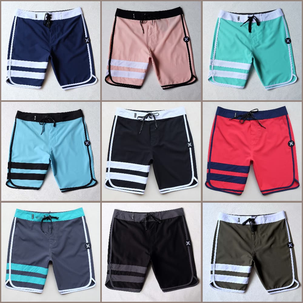 Bermuda Masculina De Praia Colorida À Prova D'água Com Bolsos Para E Piscina -
