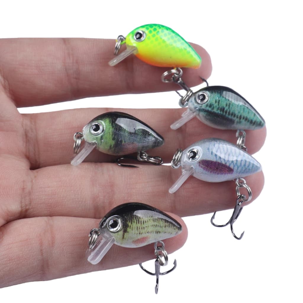 5pcs Mini Crankbait Isca Artificial De Pesca Água Superior