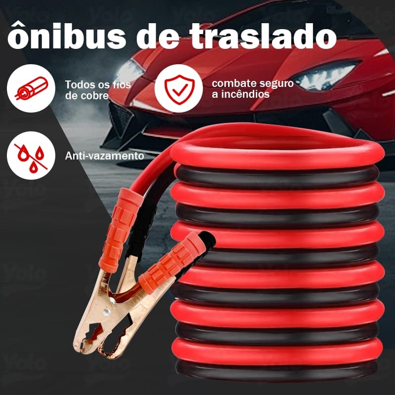 Cabo Chupeta Carregador Bateria 1200amp Carro Caminhao Moto 3m envio rápido