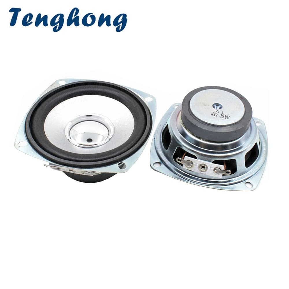 Tenghong 2pcs 3 polegadas alto-falante de gama completa 4Ohm 10W 78MM áudio alto-falante de