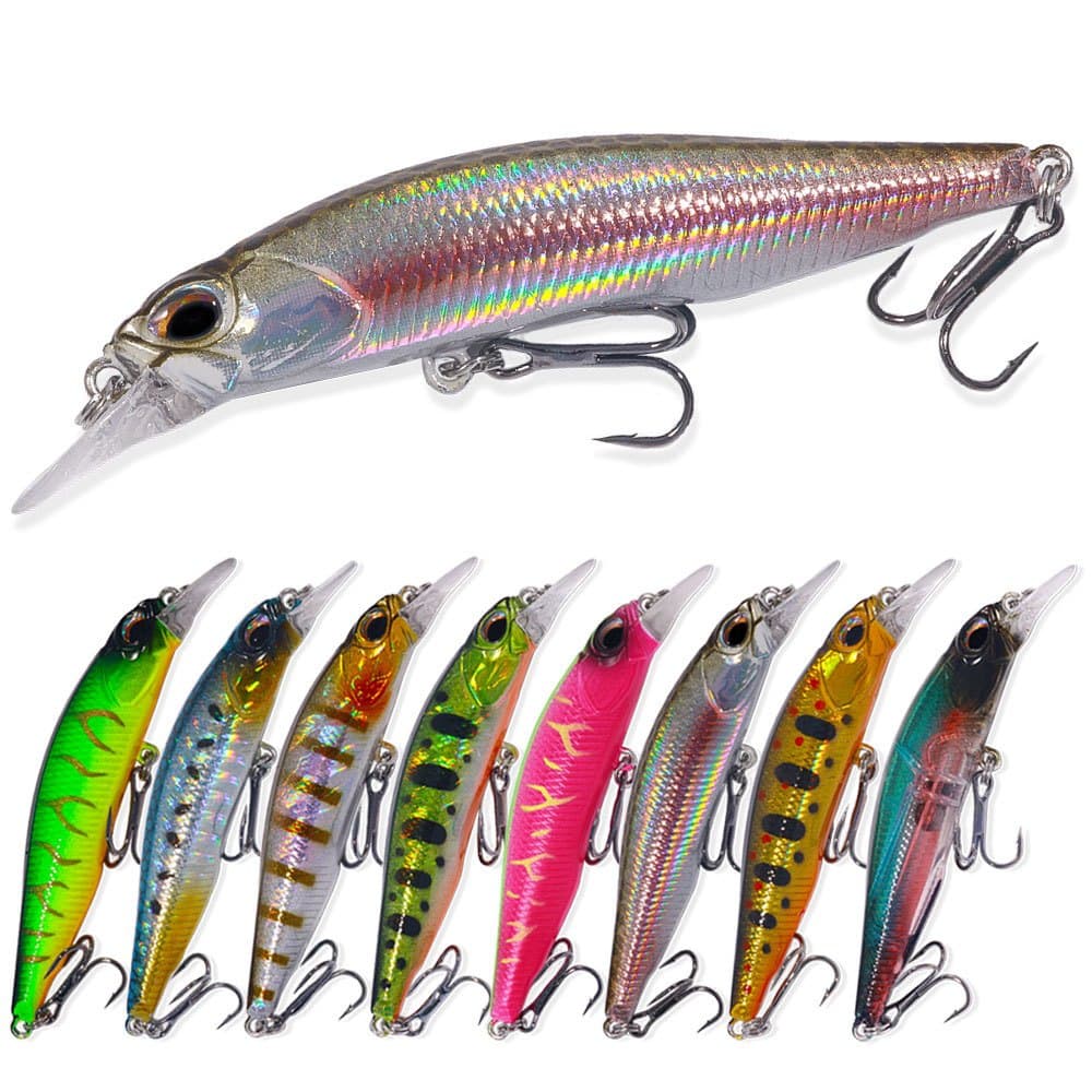 Kit 5/10 Iscas Artificiais Importadas 1/2 Meia Água de 9 cms e 8,5 gramas Pesca Tucunaré Traíra Dourado Robalo Black Bas