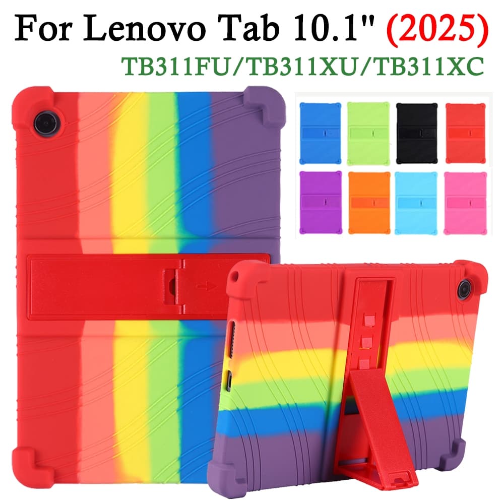 Capa para Lenovo Tab 10.1" 2025 TB311FU TB311XU TB311XC e K10C Silicone Macia com Reforço Antichoque