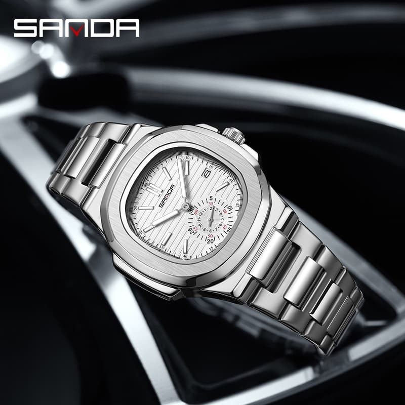 SANDA 7020 Moda Quartzo Relógio De Pulso Masculino Relógios Noctilucentes Impermeáveis-46