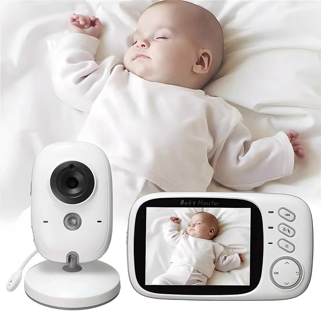 Baba Eletrônica Com Monitor Visão Noturna, Câmera c/ Audio Sensor de Temperatura