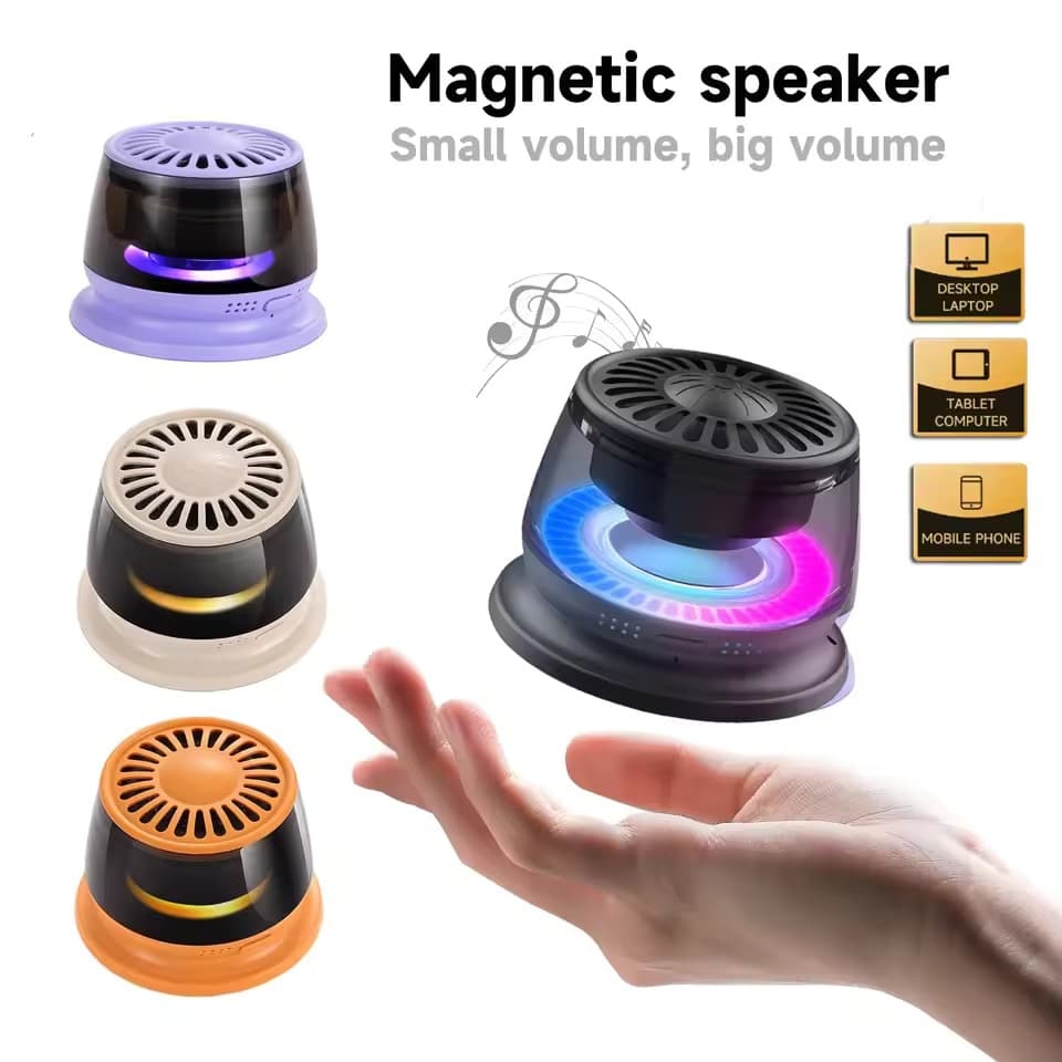 Suporte Magnético Do Telefone Portátil De Alta Qualidade subwoofer Luzes LED Presente mini Alto-Falante Bluetooth Acessó