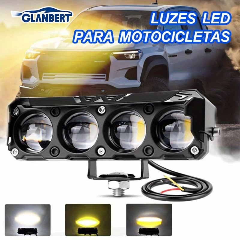 Mini Luzes LED Para Motocicleta , Barra De Luz Carro , Branco , Amarelo , Lâmpada De Alto Brilho Elétrica , Barco