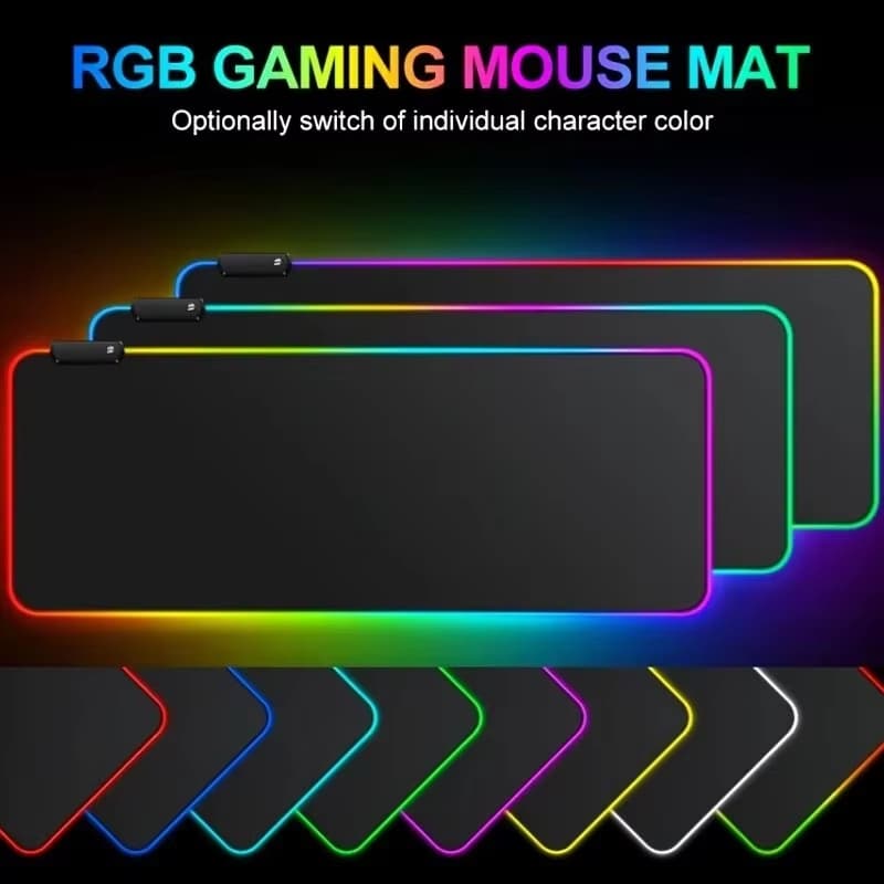 Rgb led luz mousepad à prova dwaterproof água grande gaming mouse pad gamer mouse tapete grande mause teclado pc mesa