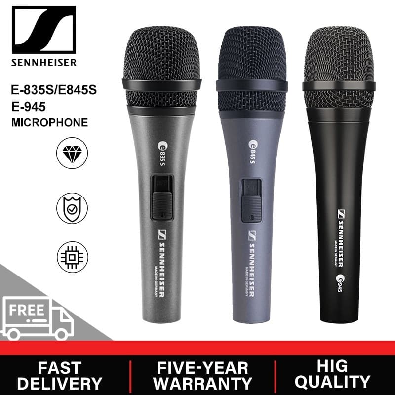Sennheiser E945/E845S/E835S Microfone vocal Dinâmico Com Fio Supercardióide Adequado Para , Karaokêk , KTV , Dança De Pa