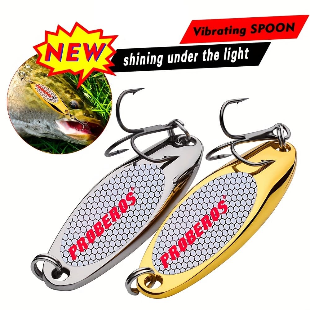 1pc Colher De Metal Isca 3g-40g Jigs Baixo Iscas Prateado/Dourado VIB De Pesca 8 #-2 Gancho Jigging Equipamento