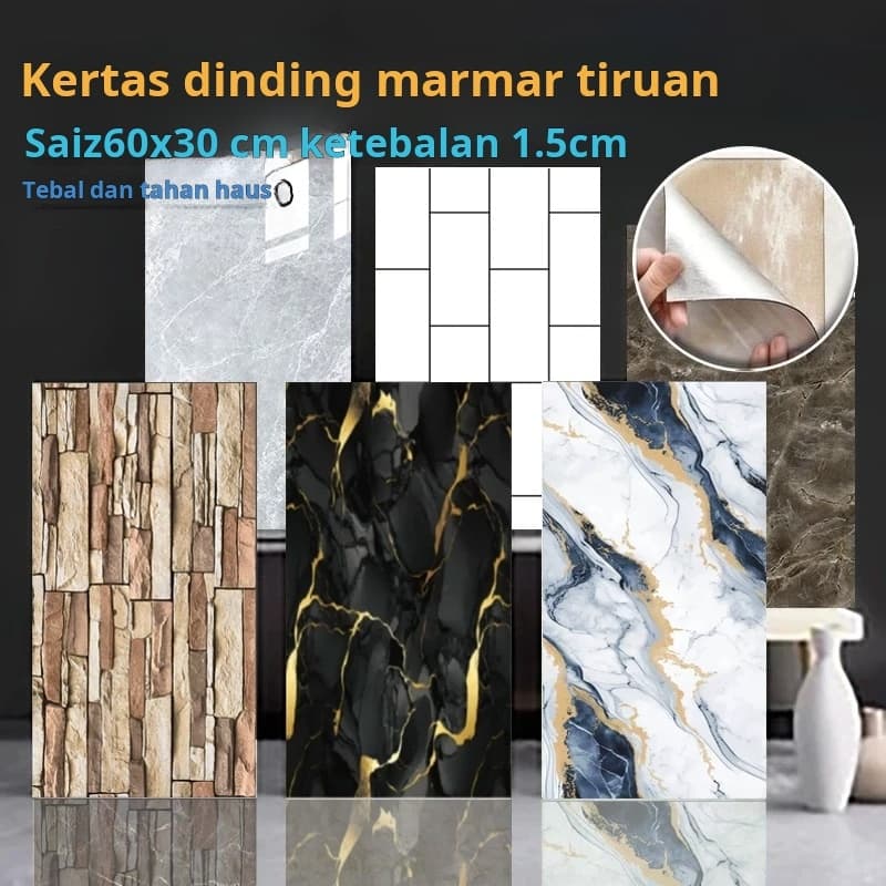 Painel Placa Marmorizada Flexível Impermeável Decoração Sala Lavabo Quarto Premium
