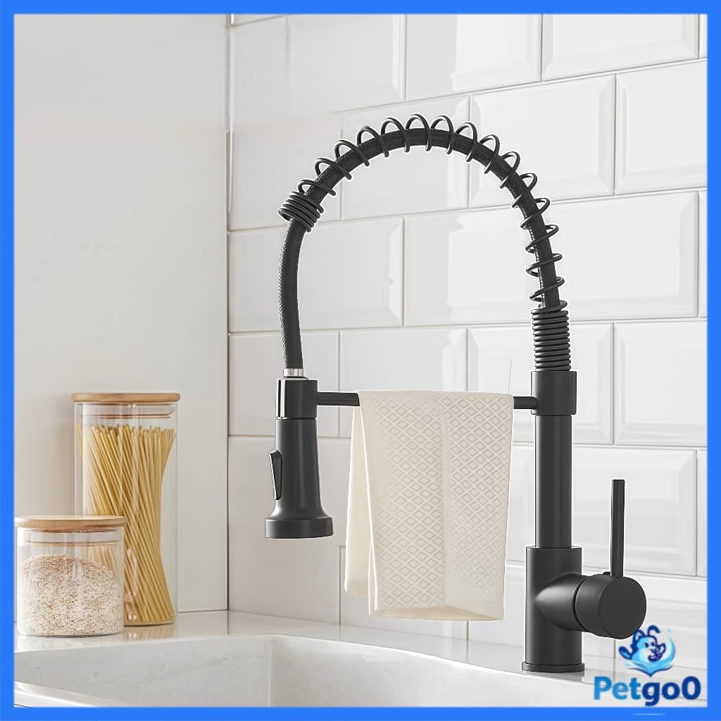 Torneira Cozinha Gourmet Misturador Ducha Duo Spray Preto Torneiras extraíveis premium