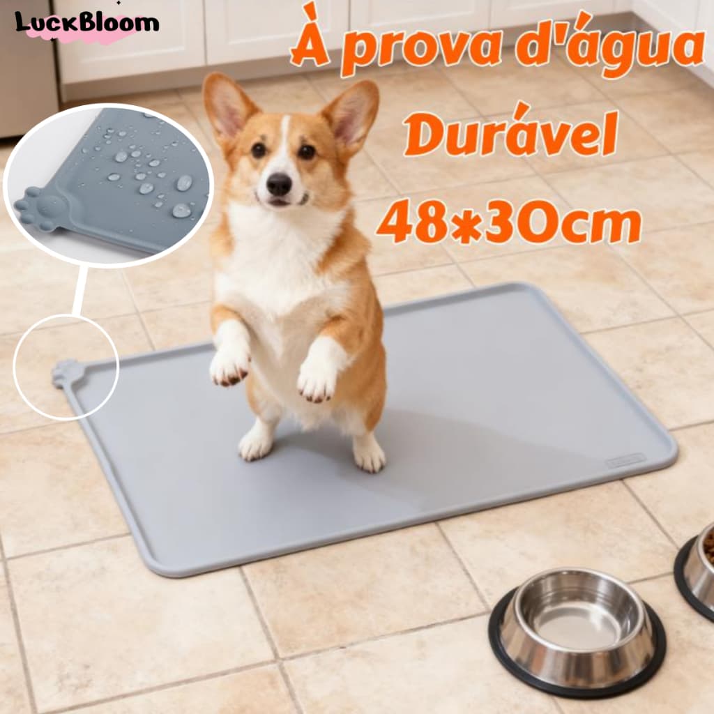 Novo Tapete Impermeável Para Cães E Gatos Almofada De Silicone De Cor Sólida