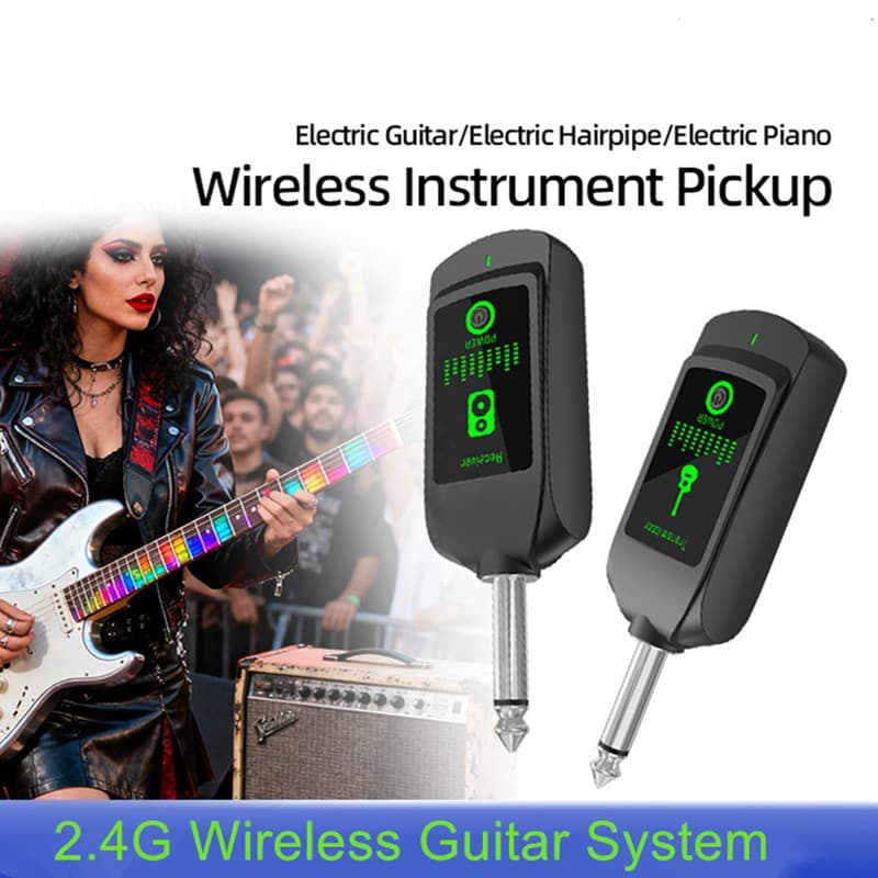 K05 Sistema De Guitarra Eletrônica Sem Fio 2.4G Receptor Transmissor De Áudio Para Captador De Instrumento De Baixo Mist
