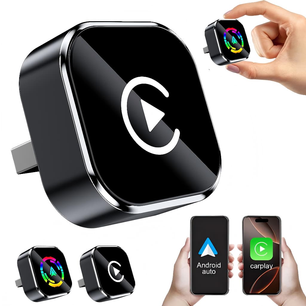 2026 Mini CarPlay Sem Fio 2 Em 1 Atualizado E Adaptador Automático Android-Plug & Play , Necessidade De Bateria , Compat